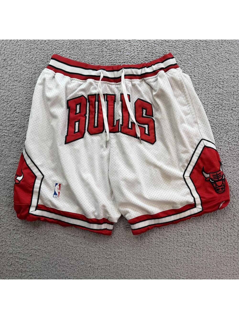 Just Don Chicago Bulls 1997 NBA Finals Mesh Basketball Shorts White XXL USA Made